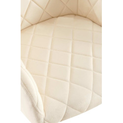 Silla de comedor Monett, terciopelo G, crema