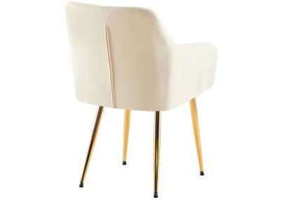 Cadeira de jantar Monett, veludo G, creme