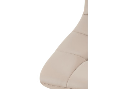 Ensemble de 4 chaises de salle à manger, similicuir Antibes, taupe