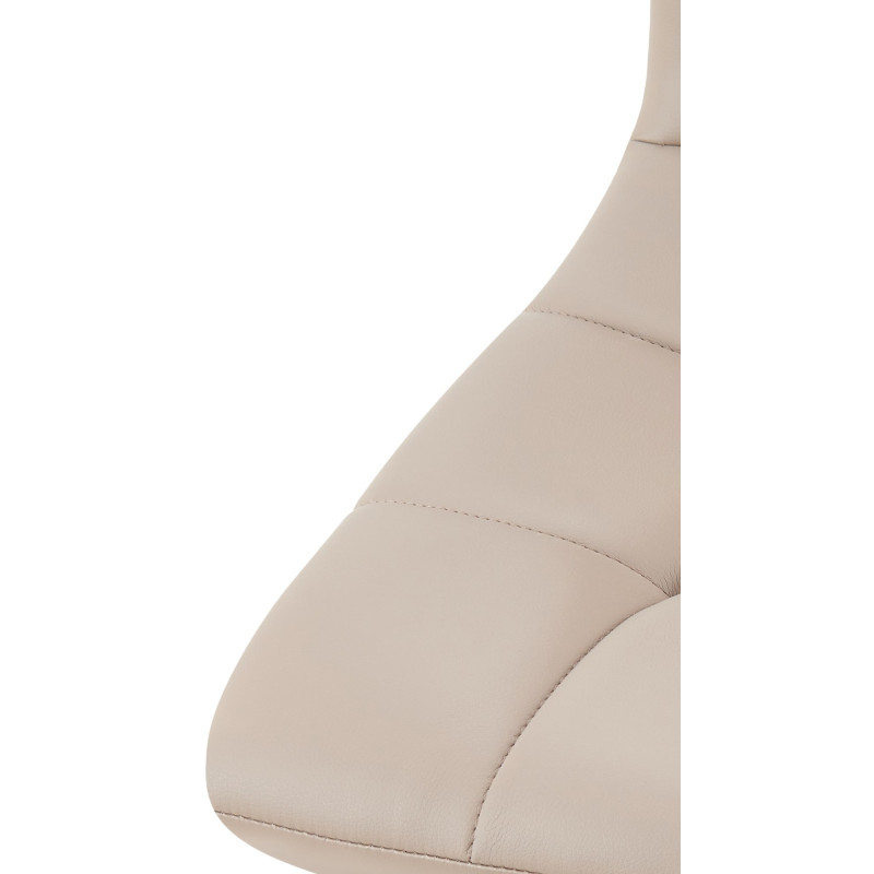 Conjunto de 4 sillas de comedor, Antibes, polipiel, topo