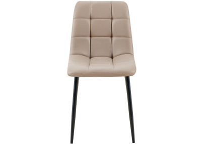 Ensemble de 4 chaises de salle à manger, similicuir Antibes, taupe