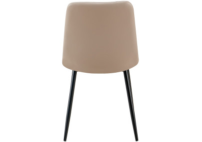 Ensemble de 4 chaises de salle à manger, similicuir Antibes, taupe