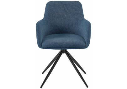 Conjunto de 2 sillas de comedor Olema, tela azul