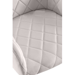 Conjunto de 2 sillas de comedor Monett, terciopelo, gris