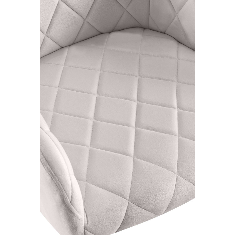 Conjunto de 2 sillas de comedor Monett, terciopelo, gris