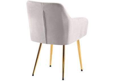 Ensemble de 2 chaises de salle à manger Monett, velours, gris