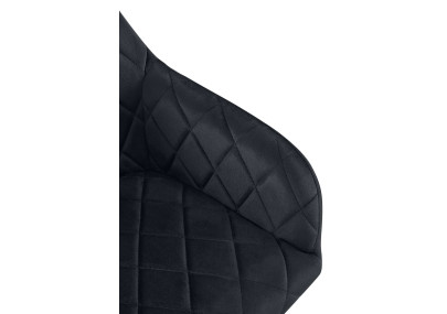 Ensemble de 2 chaises de salle à manger Monett en velours noir