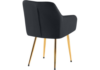 Ensemble de 2 chaises de salle à manger Monett en velours noir