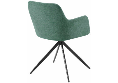 Ensemble de 2 chaises de salle à manger Olema, tissu vert