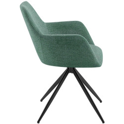 Ensemble de 2 chaises de salle à manger Olema, tissu vert