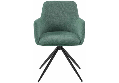 Ensemble de 2 chaises de salle à manger Olema, tissu vert