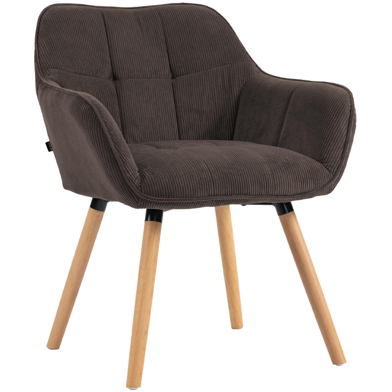 Chaise de salle à manger Vienna Cord, naturelle brun