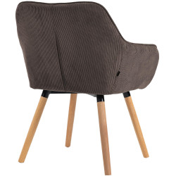 Chaise de salle à manger Vienna Cord, naturelle brun