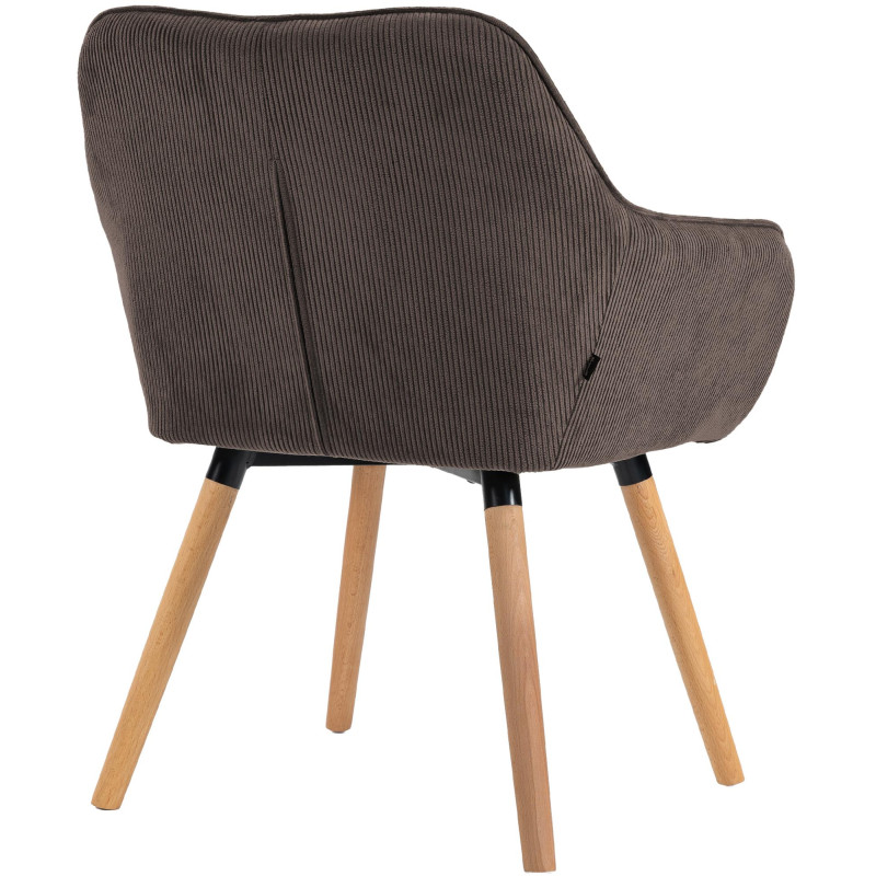 Chaise de salle à manger Vienna Cord, naturelle brun