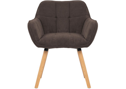 Silla de comedor Vienna Cord, marrón natural