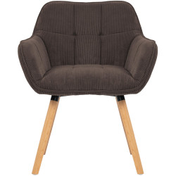 Chaise de salle à manger Vienna Cord, naturelle brun