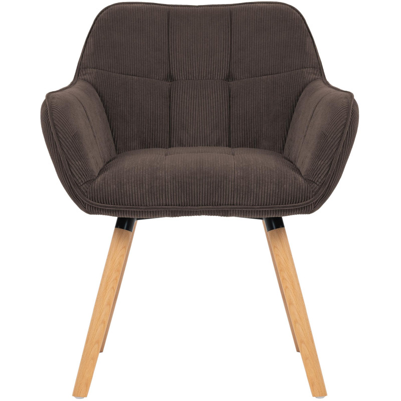 Chaise de salle à manger Vienna Cord, naturelle brun