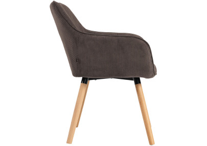 Chaise de salle à manger Vienna Cord, naturelle brun