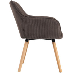 Chaise de salle à manger Vienna Cord, naturelle brun