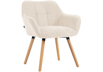 Silla de comedor Vienna Cord, crema natural