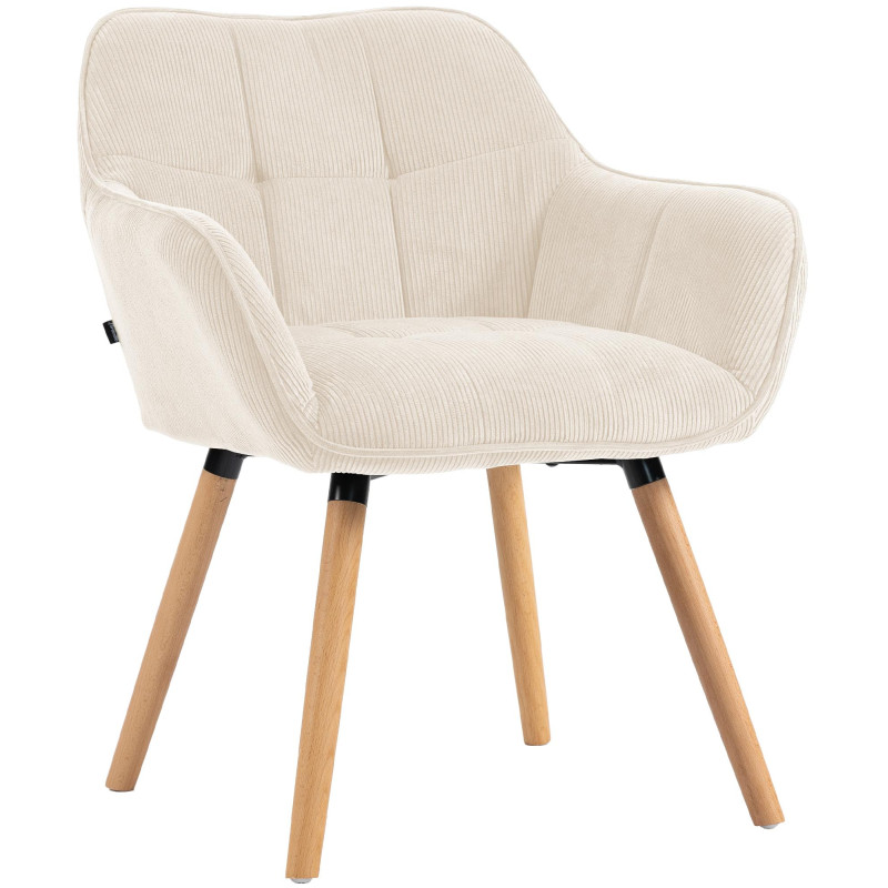 Chaise de salle à manger Vienna Cord, naturelle crème