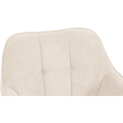 Chaise de salle à manger Vienna Cord, naturelle crème