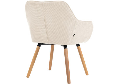 Chaise de salle à manger Vienna Cord, naturelle crème