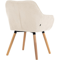 Chaise de salle à manger Vienna Cord, naturelle crème