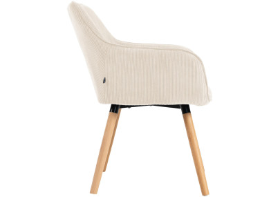 Silla de comedor Vienna Cord, crema natural