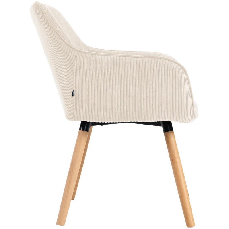 Chaise de salle à manger Vienna Cord, naturelle crème