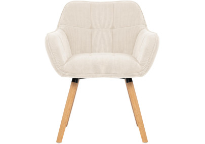 Chaise de salle à manger Vienna Cord, naturelle crème