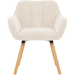 Sedia da pranzo Vienna Cord, crema naturale