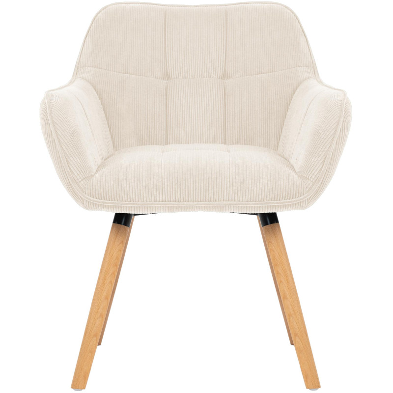 Chaise de salle à manger Vienna Cord, naturelle crème
