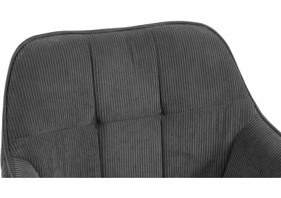 Chaise de salle à manger Vienna Cord, naturelle gris foncé