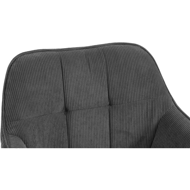 Silla de comedor Vienna Cord, gris oscuro natural