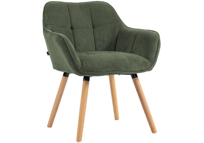 Sedia da pranzo Vienna Cord, verde naturale
