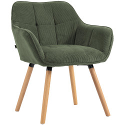 Chaise de salle à manger Vienna Cord, naturelle vert