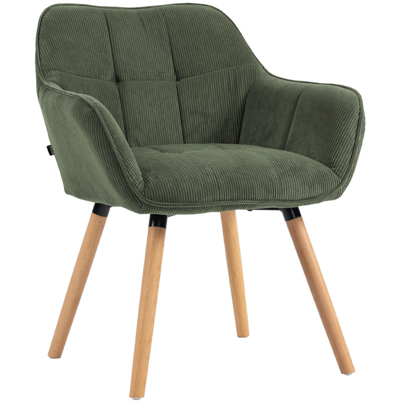 Sedia da pranzo Vienna Cord, verde naturale