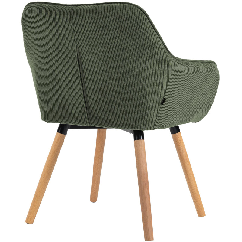 Sedia da pranzo Vienna Cord, verde naturale