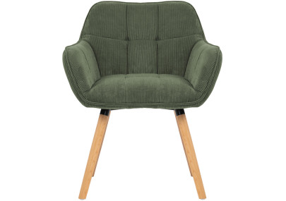 Sedia da pranzo Vienna Cord, verde naturale