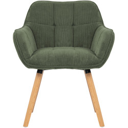 Sedia da pranzo Vienna Cord, verde naturale
