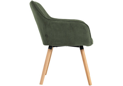Sedia da pranzo Vienna Cord, verde naturale