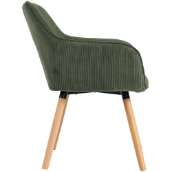 Sedia da pranzo Vienna Cord, verde naturale