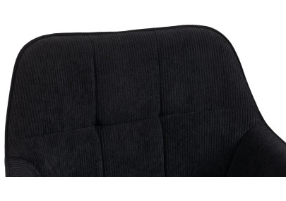 Chaise de salle à manger Vienna Cord, naturelle noir