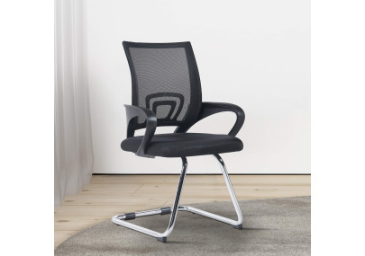 Lot de 2 chaises visiteurs Eureka, noires