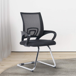 Lot de 2 chaises visiteurs Eureka, noires