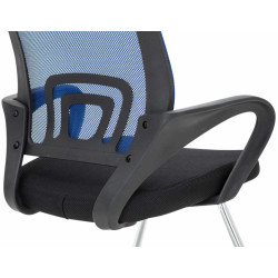 Ensemble de 2 chaises visiteurs bleu Eureka