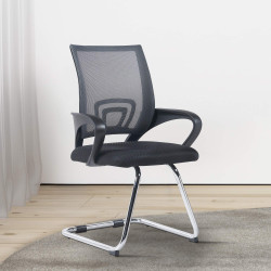 Ensemble de 2 chaises visiteurs Eureka grises