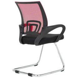 Ensemble de 2 chaises visiteurs rouges Eureka