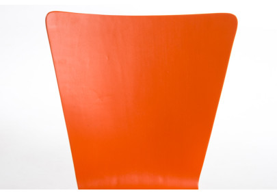 Ensemble de 4 chaises visiteurs Aaron orange